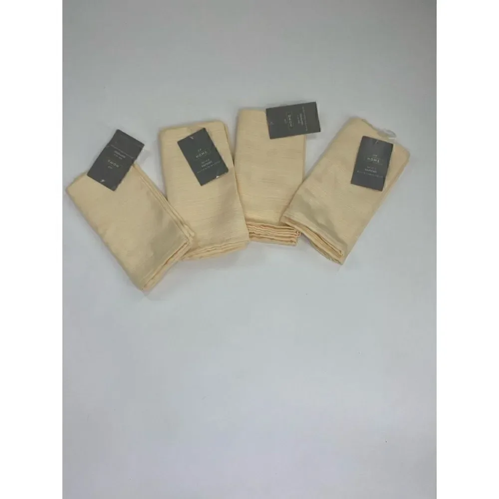 Set of 8 New Cream Cloth Napkins